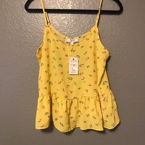 NWT Hippie Rose Top Yellow Large.